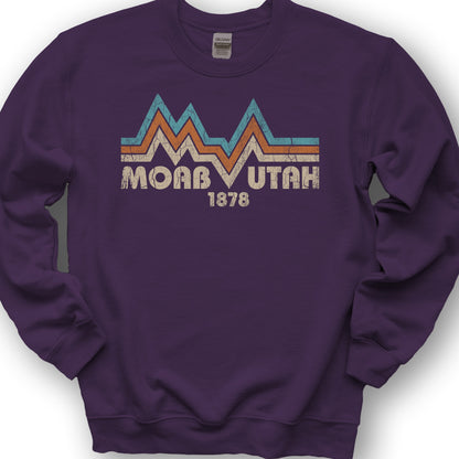 Moab Utah Retro Sweatshirt - Purple