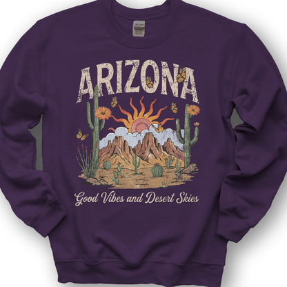 Arizona Good Vibes Sweatshirt - Purple