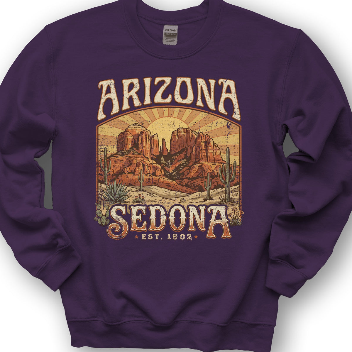 Sedona Arizona Sunset Sweatshirt - Purple