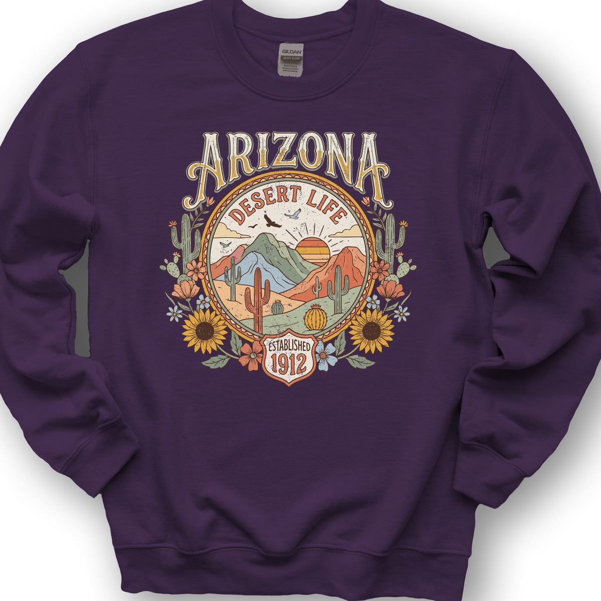 Arizona Desert Life Sweatshirt - Purple