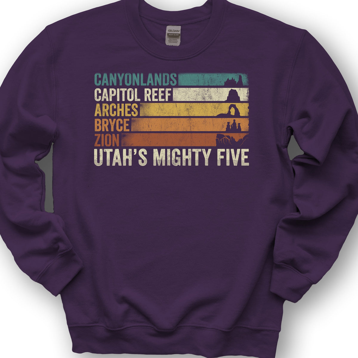 Utah's Mighty Five Stripes Sweatshirt - Purple