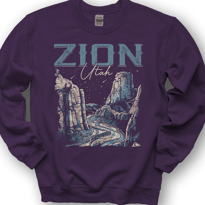 Zion Canyon Sweatshirt - Purple