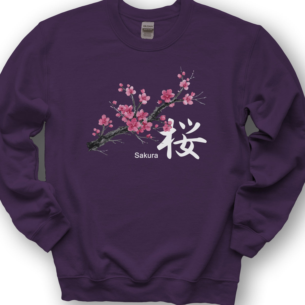 Cherry Blossom Sakura Sweatshirt - Purple