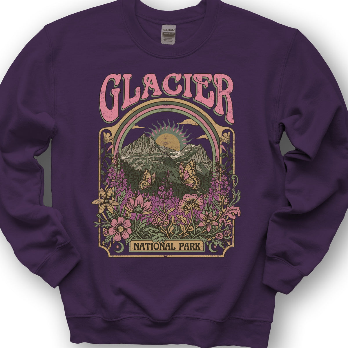 Glacier Butterfly Sweatshirt - Purple