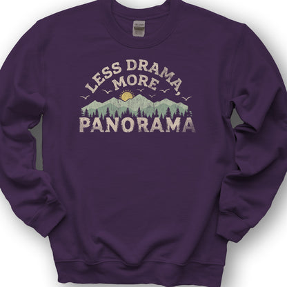 Less Drama More Panorama Sweatshirt - Purple