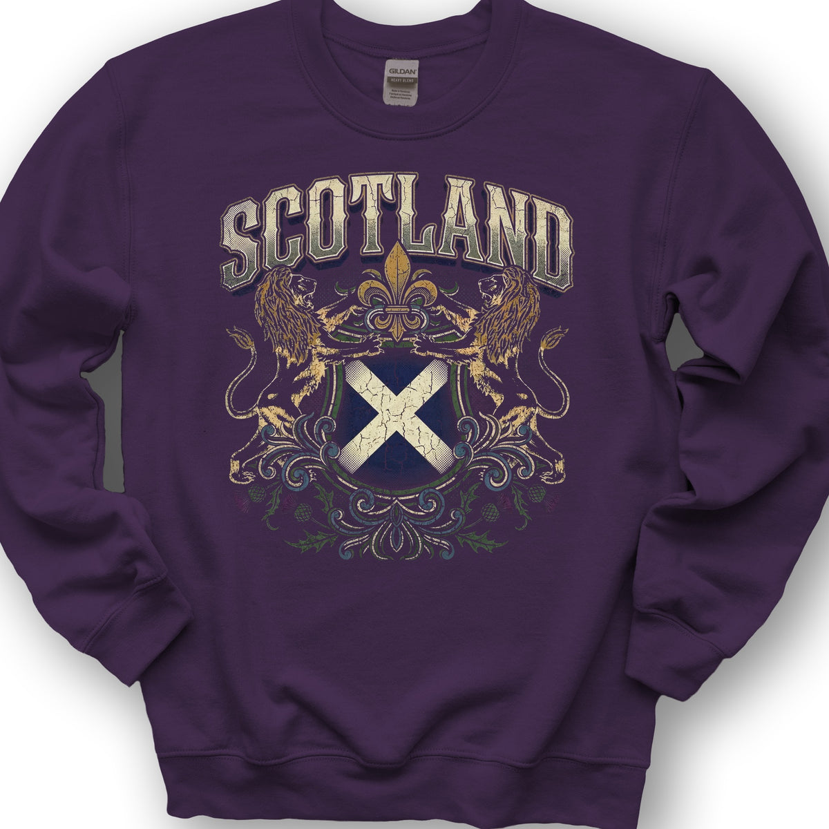 Scotland Rampant Flag Sweatshirt - Purple