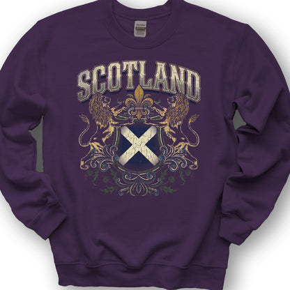 Scotland Rampant Flag Sweatshirt - Purple