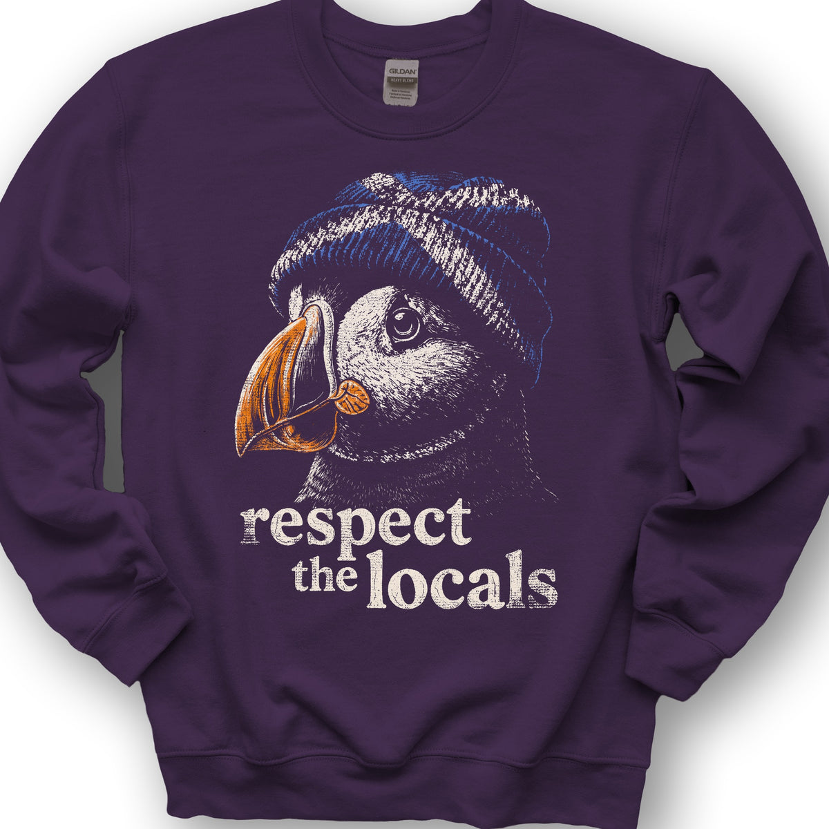 Puffin Scotland Beanie Sweatshirt - Purple