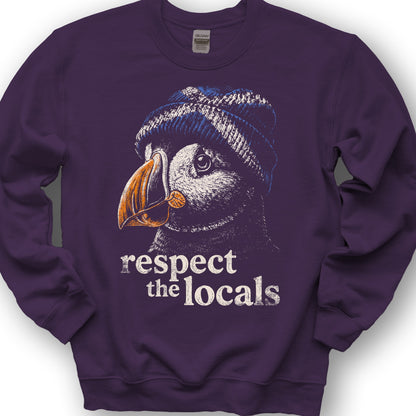 Puffin Scotland Beanie Sweatshirt - Purple