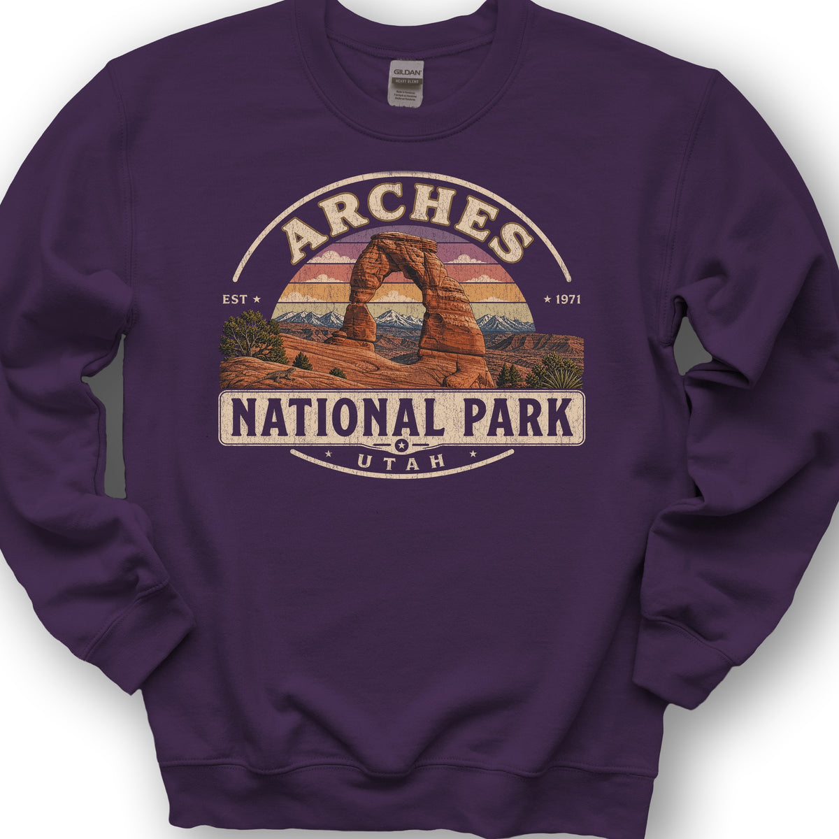 Arches Medallion Sweatshirt - Purple