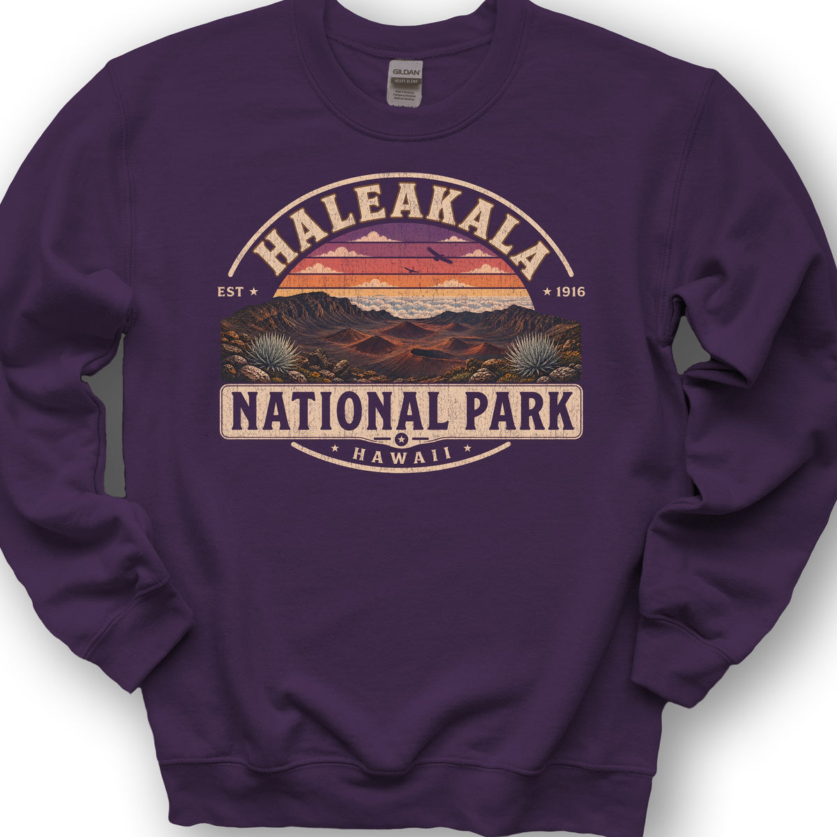 Haleakala Medallion Sweatshirt - Purple