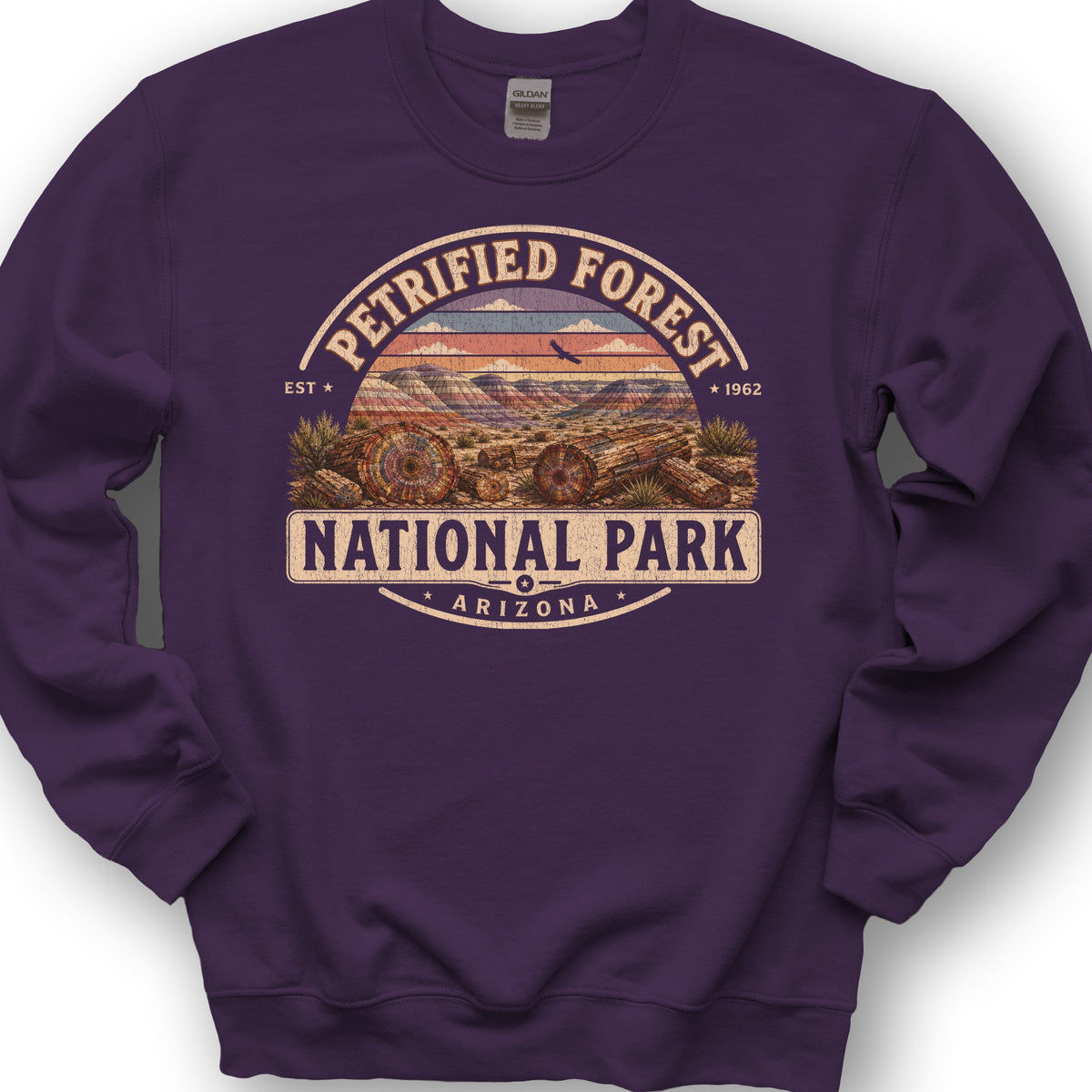 Petrified Forest Medallion Sweatshirt - Purple