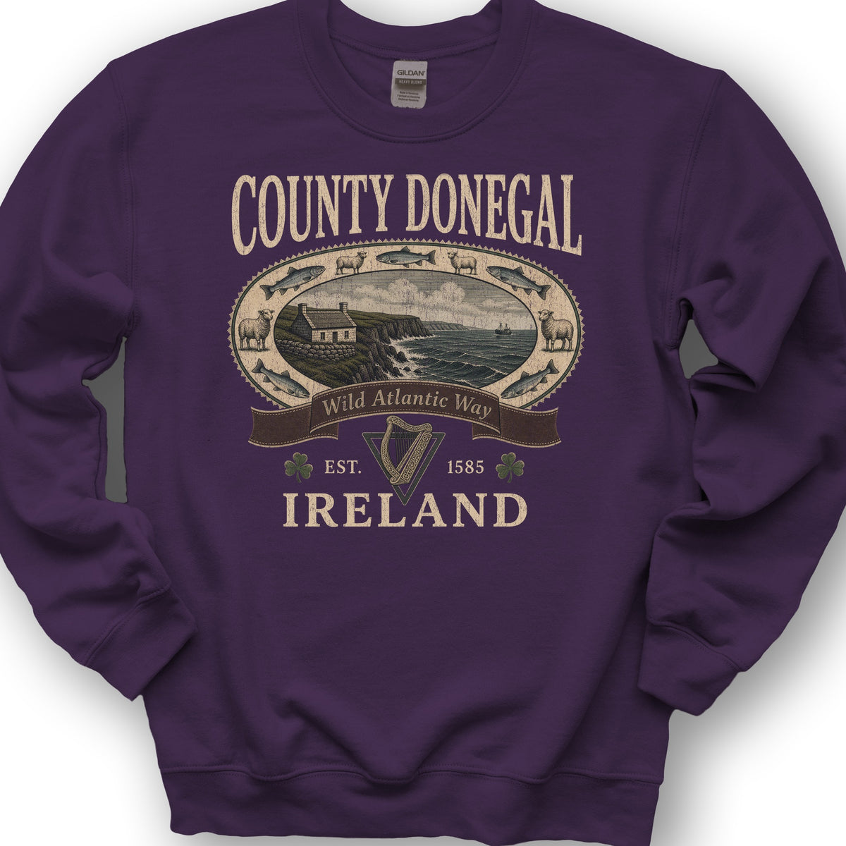 County Donegal Heritage Sweatshirt - Purple