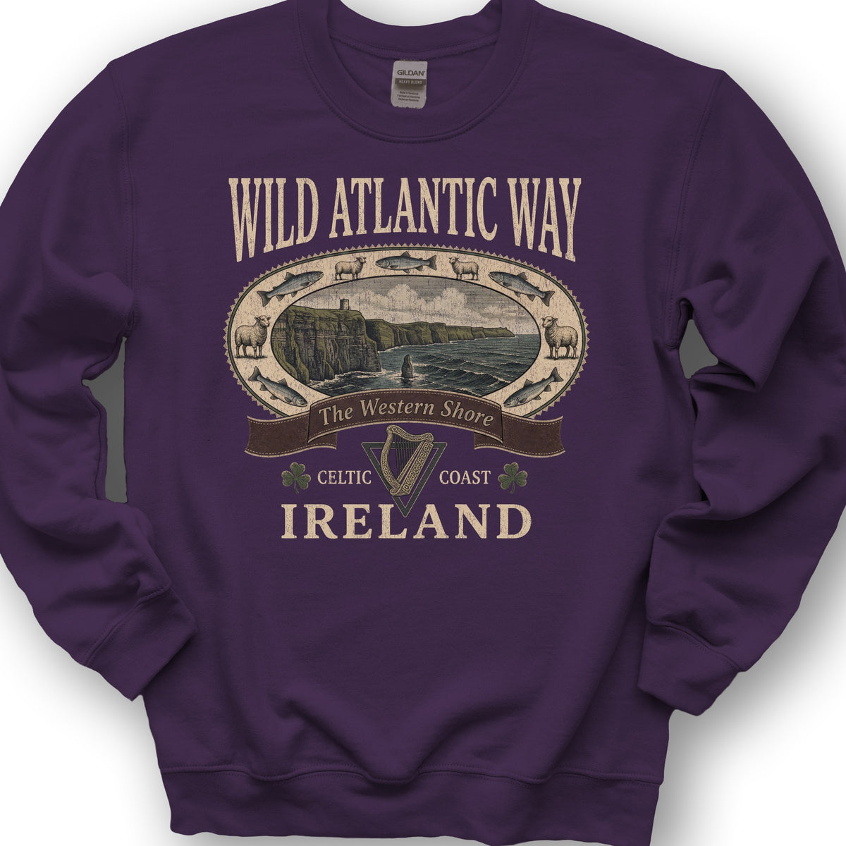 Wild Atlantic Way Heritage Sweatshirt - Purple