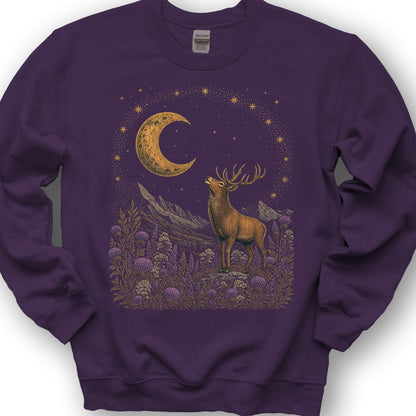 Midnight Stag Sweatshirt - Purple