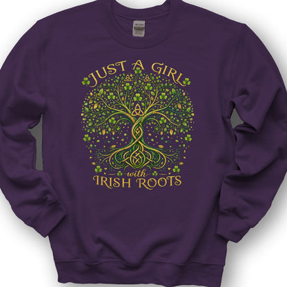 Irish Roots Girl Sweatshirt - Purple