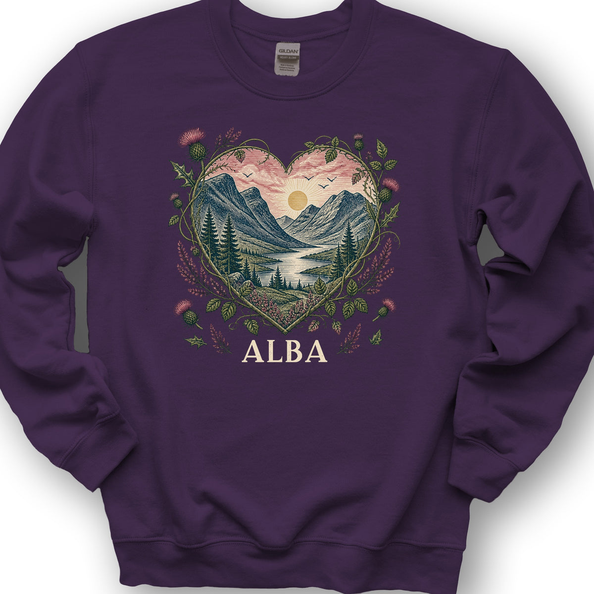 Alba Heart Sweatshirt - Purple