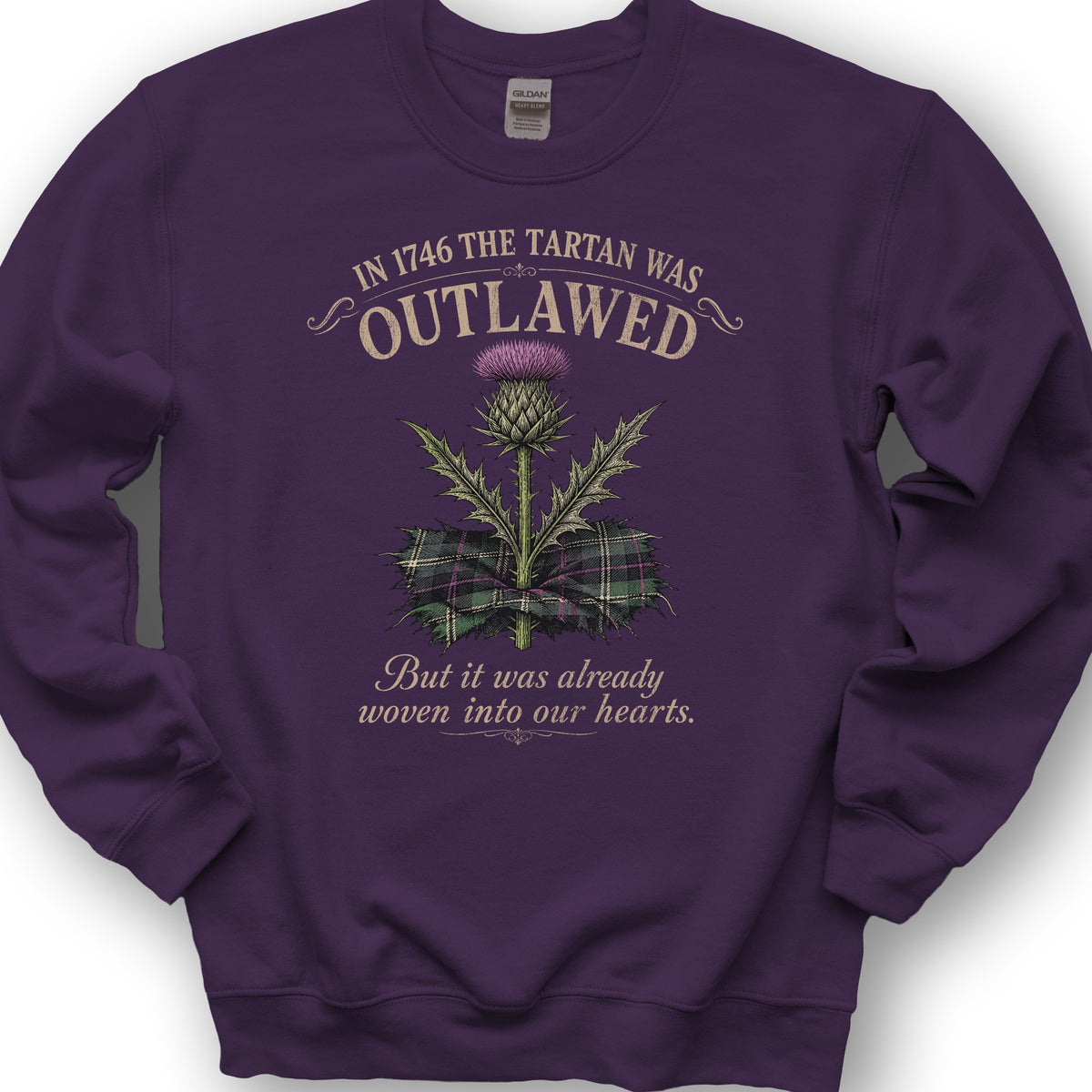 Outlawed Tartan Sweatshirt - Purple
