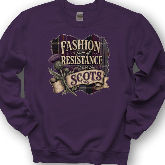 Fashion Resistance Scottish Sweatshirt - Purple