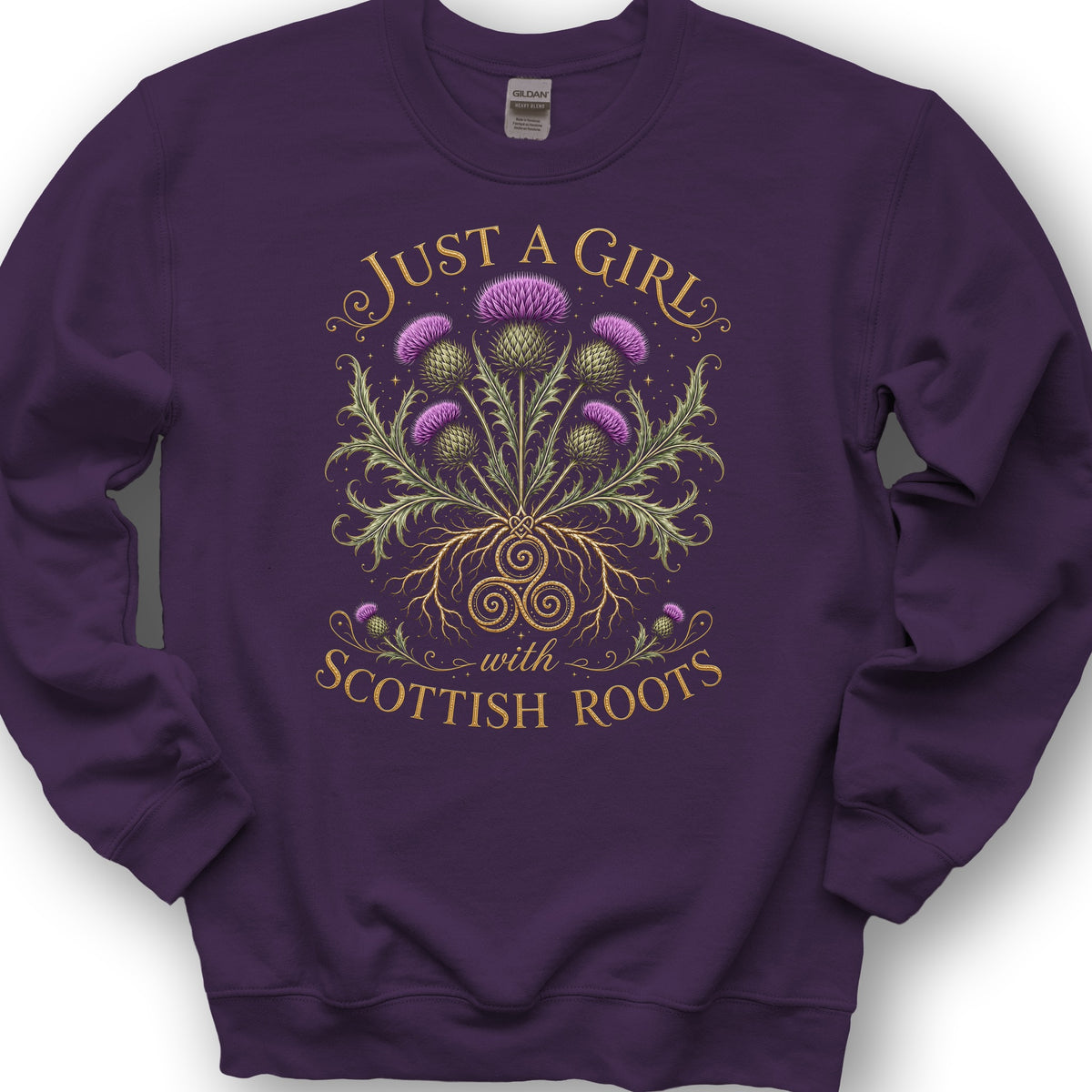 Scottish Roots Girl Sweatshirt - Purple