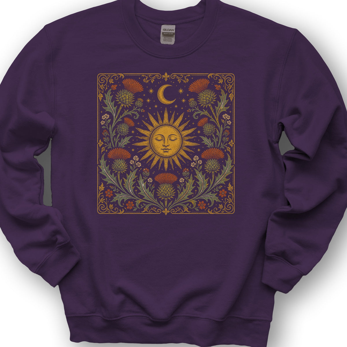 Celestial Thistles Sweatshirt - Purple