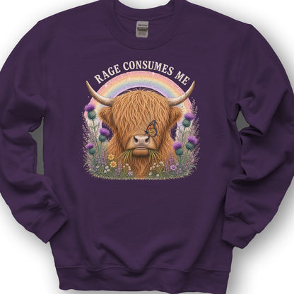 Raging Coo Rainbow Sweatshirt - Purple