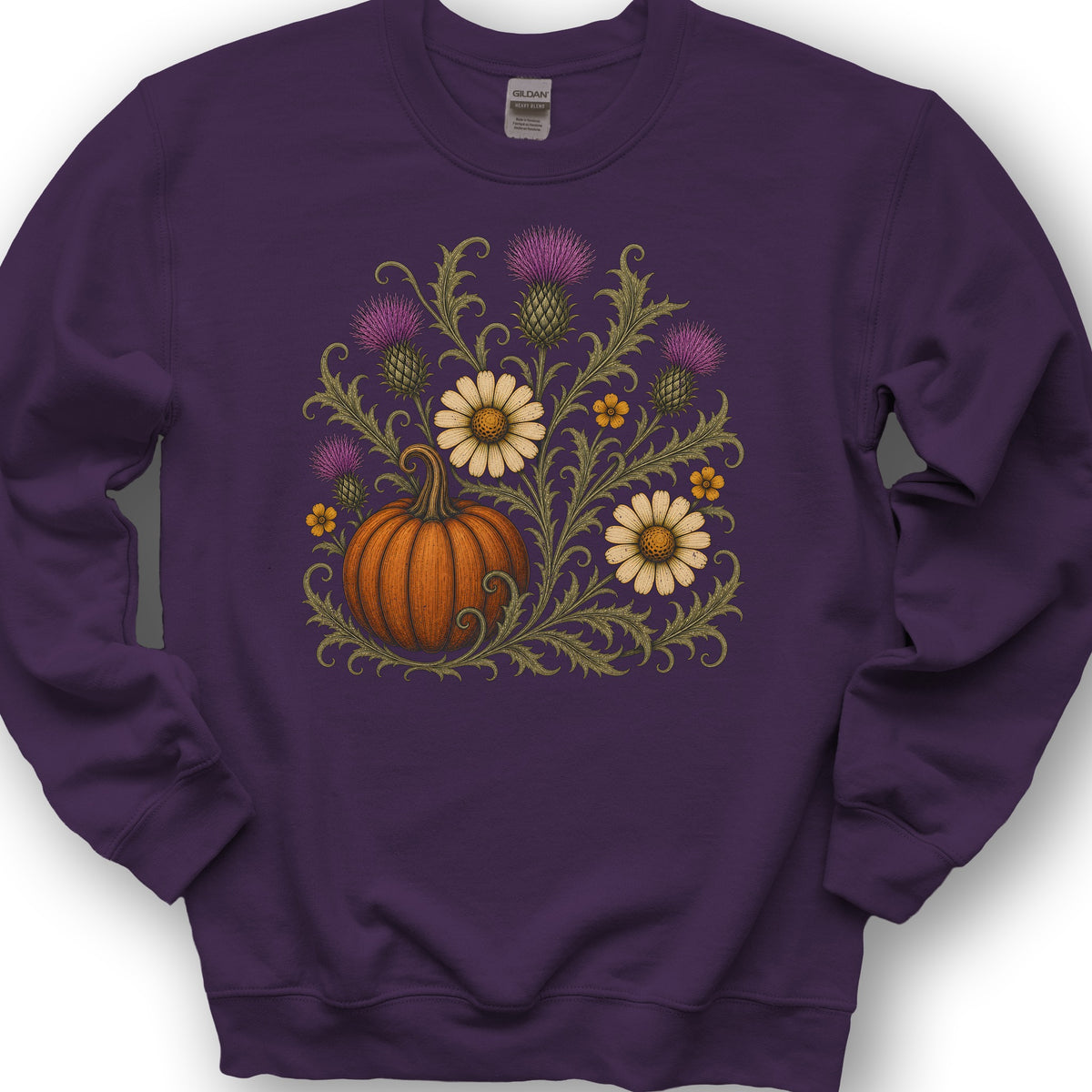 Pumpkin Thistles Sweatshirt - Purple