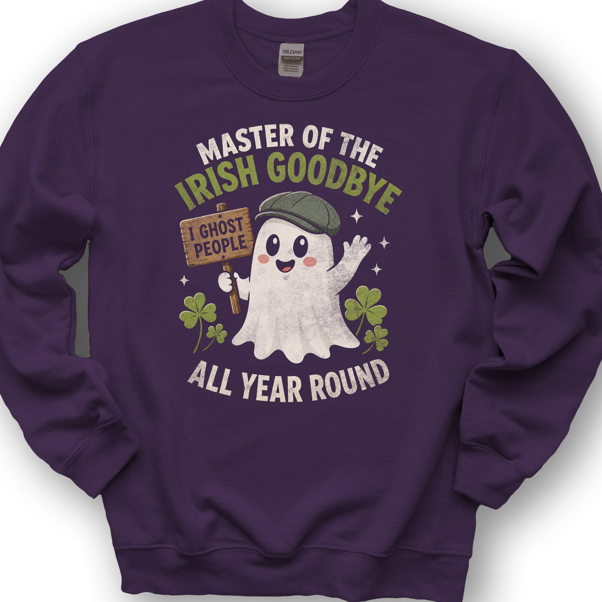 Irish Goodbye Ghost Sweatshirt - Purple