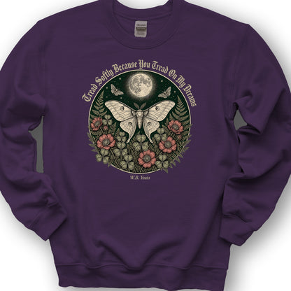Yeats Moon Moth Sweatshirt - Purple