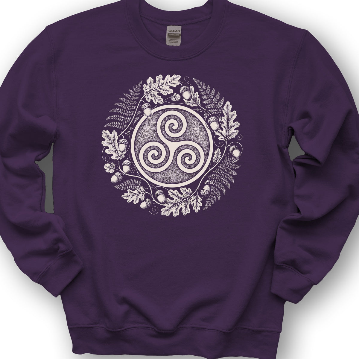 Autumn Triskele Wreath Sweatshirt - Purple