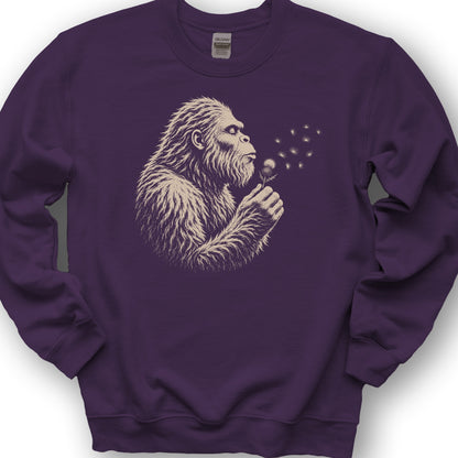Bigfoot Blowing Thistle Sweatshirt - Purple
