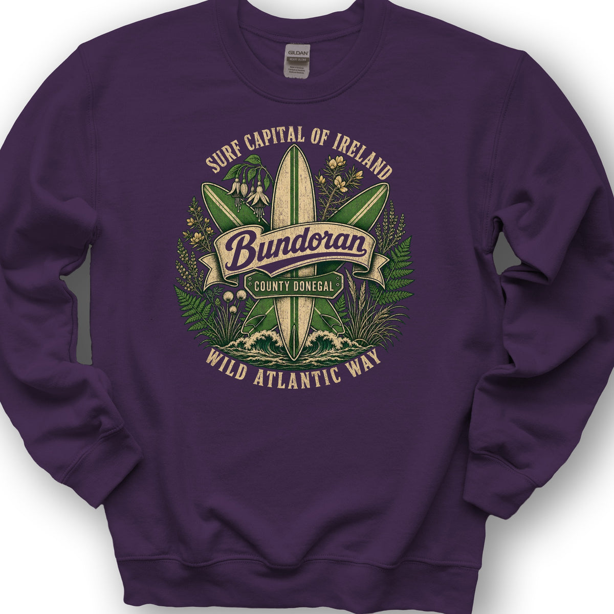 Bundoran Surf Capital Sweatshirt - Purple