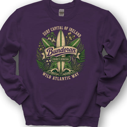 Bundoran Surf Capital Sweatshirt - Purple