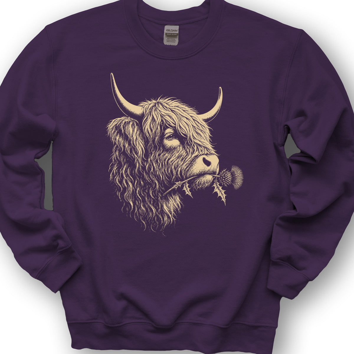 Coo With Thistle Sweatshirt - Purple