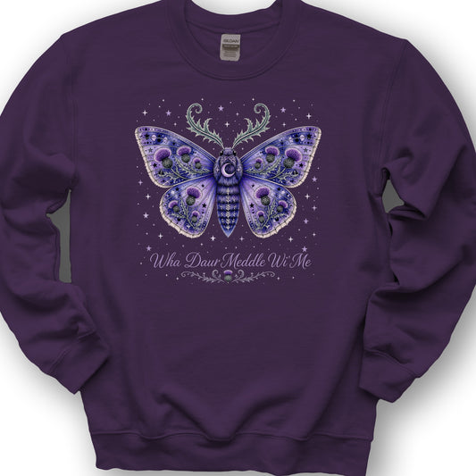 Wha Daur Meddle Wi' Me Sweatshirt - Purple