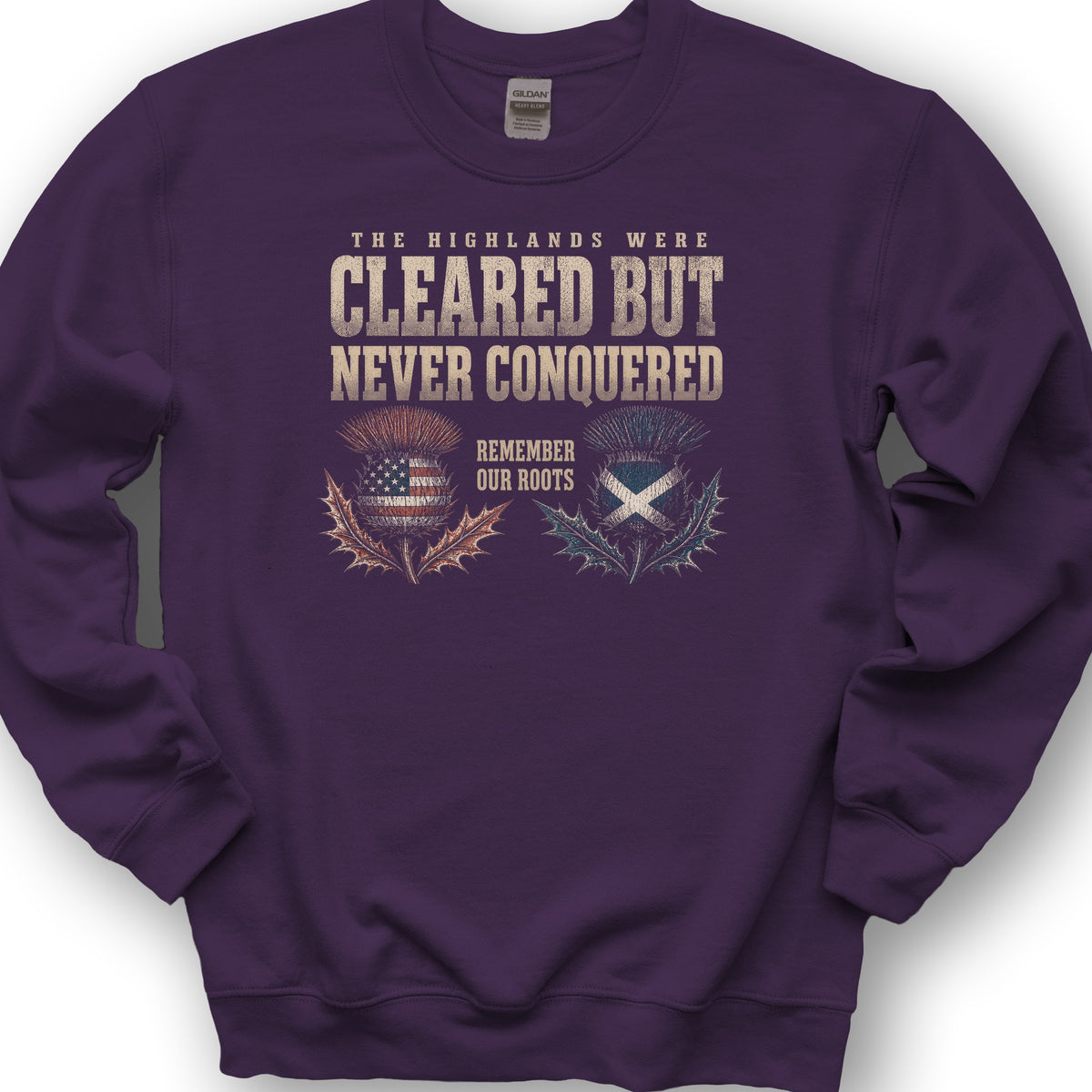 Highlands Were Cleared Sweatshirt - Purple