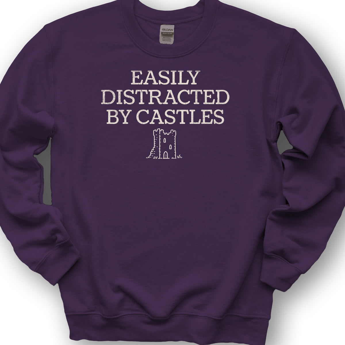 Distracted By Castles Sweatshirt - Purple