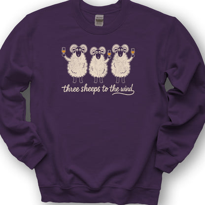 Three Sheeps Sweatshirt - Purple
