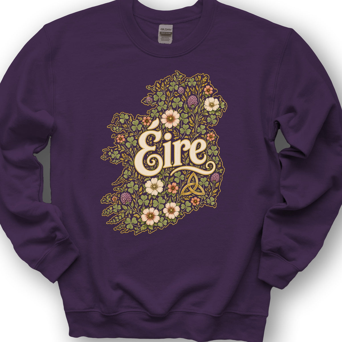 Éire Floral Map Sweatshirt - Purple