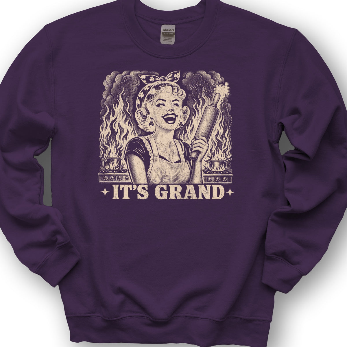 It's Grand Irish Sweatshirt - Purple