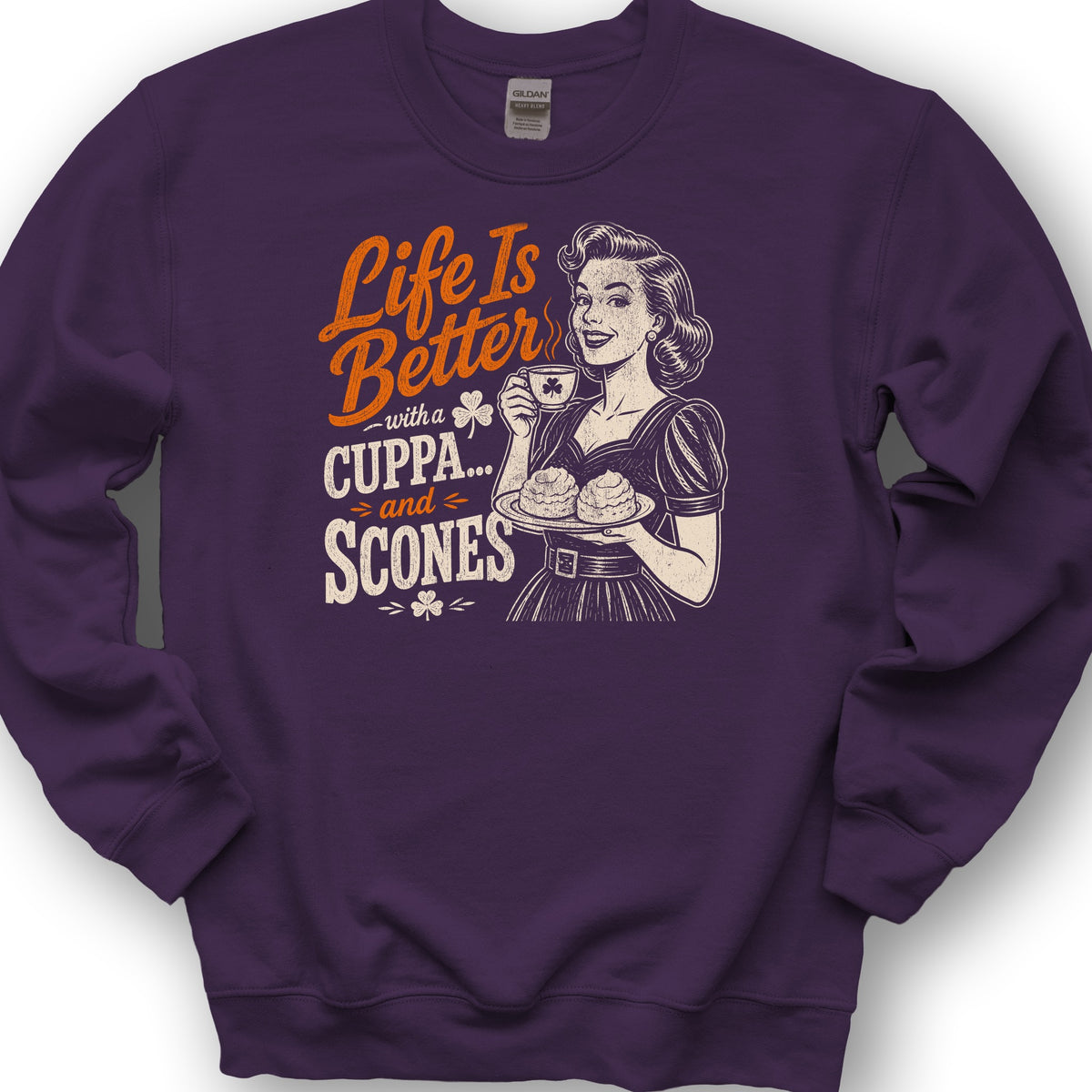 Cuppa Scones Sweatshirt - Purple