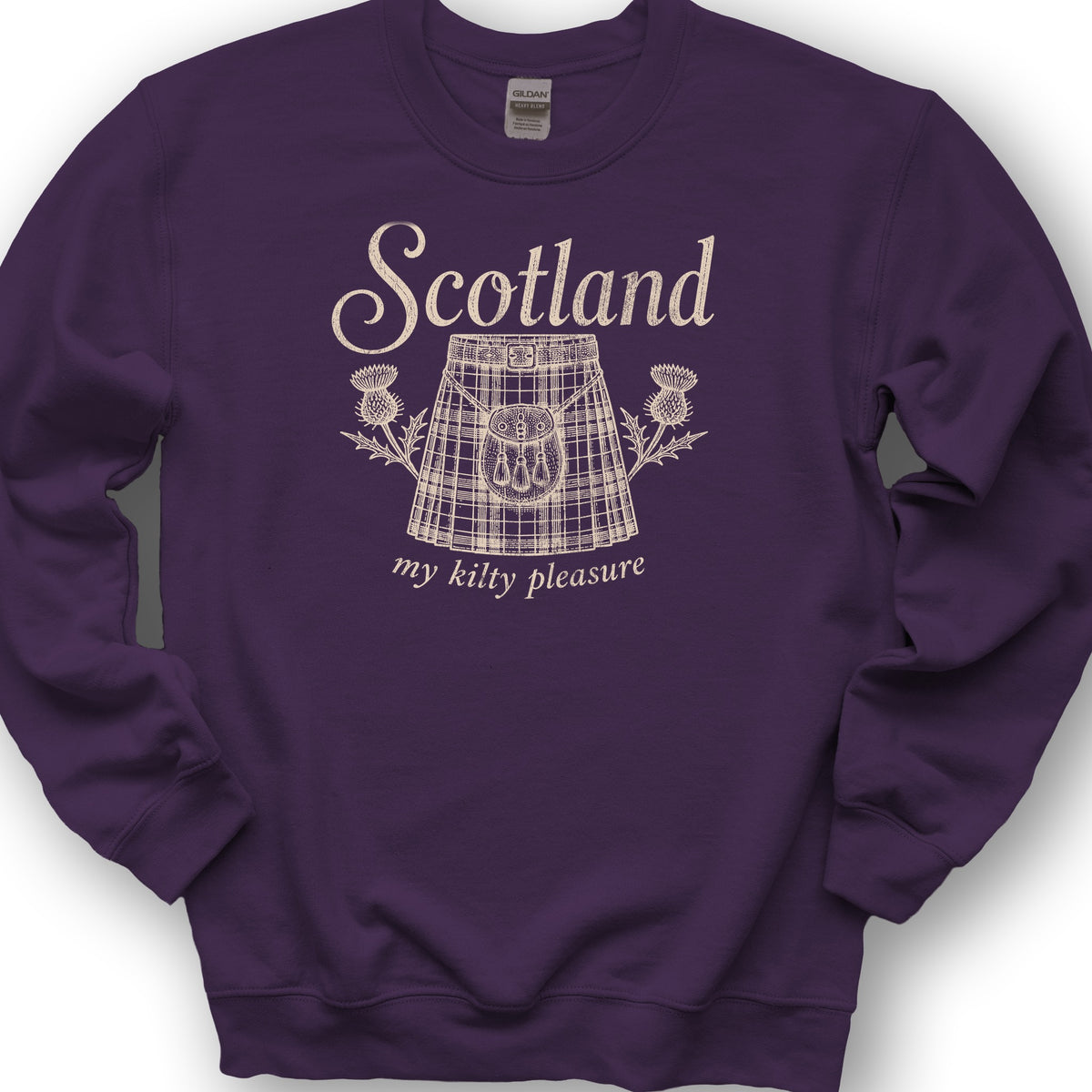 Scotland Kilty Pleasure Sweatshirt - Purple