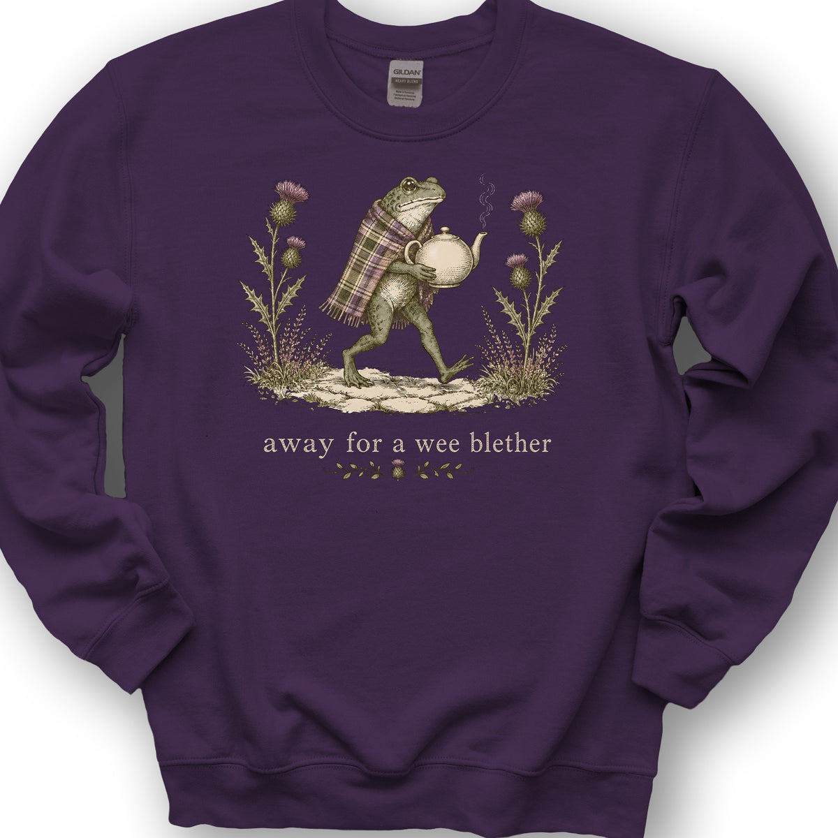 Wee Blether Frog Sweatshirt - Purple