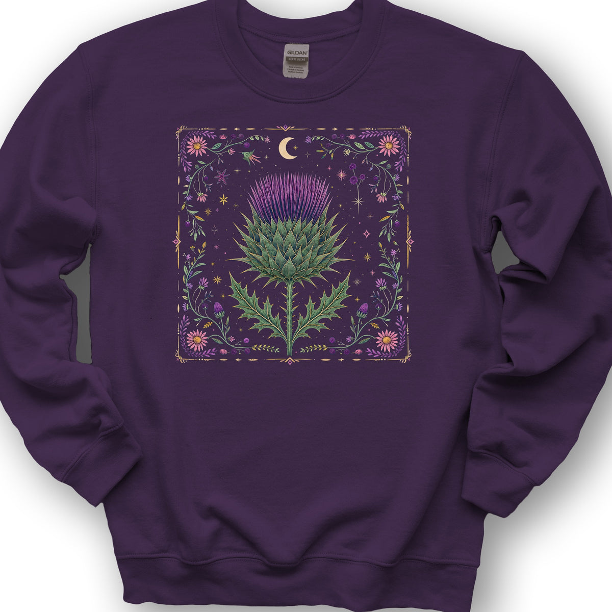 Midnight Thistle Sweatshirt - Purple