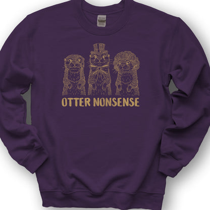 Otter Nonsense Sweatshirt - Purple