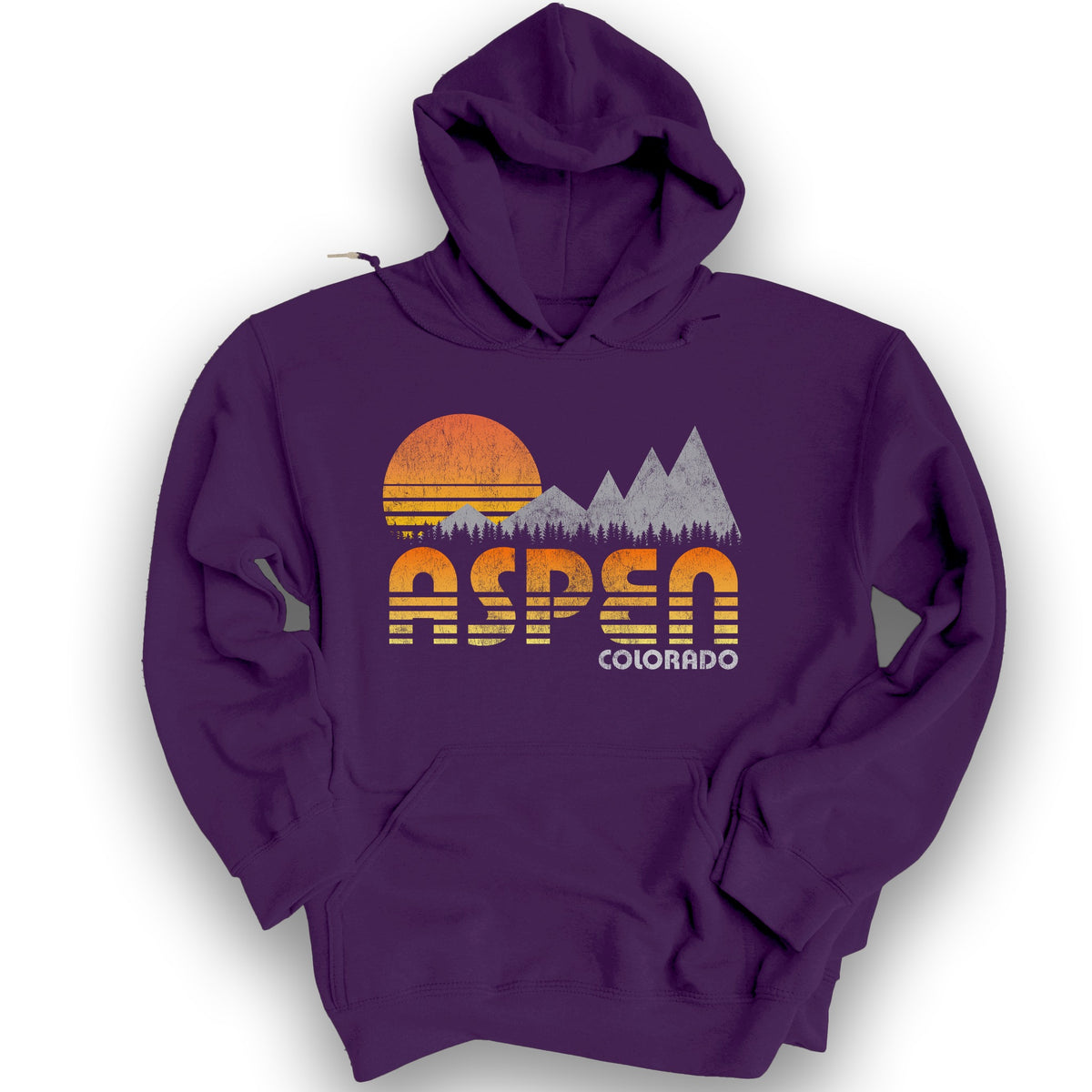 Aspen "80's Retro" Hoodie - Purple