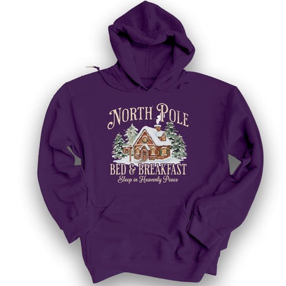 North Pole Bed and Breakfast "Heavenly Peace" Hoodie - Purple
