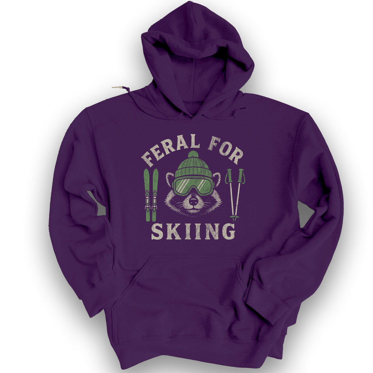 Feral for Skiing Hoodie - Purple