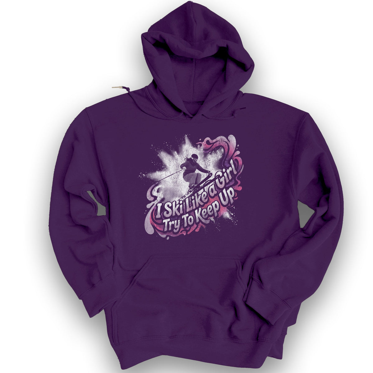 Ski Like a Girl Hoodie - Purple