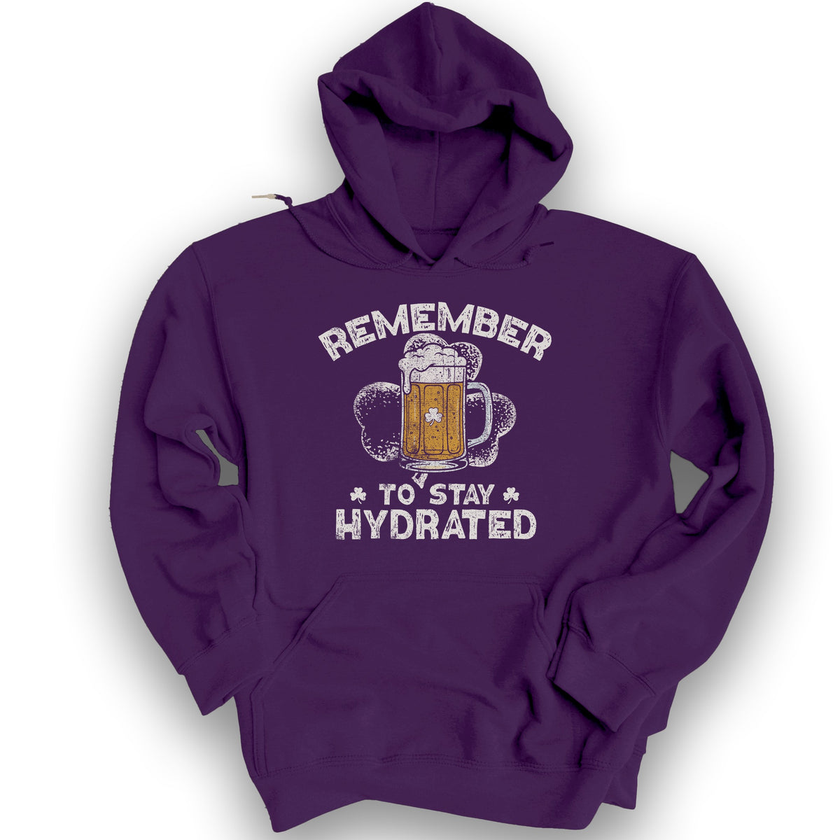 Stay Hydrated Irish Hoodie - Purple